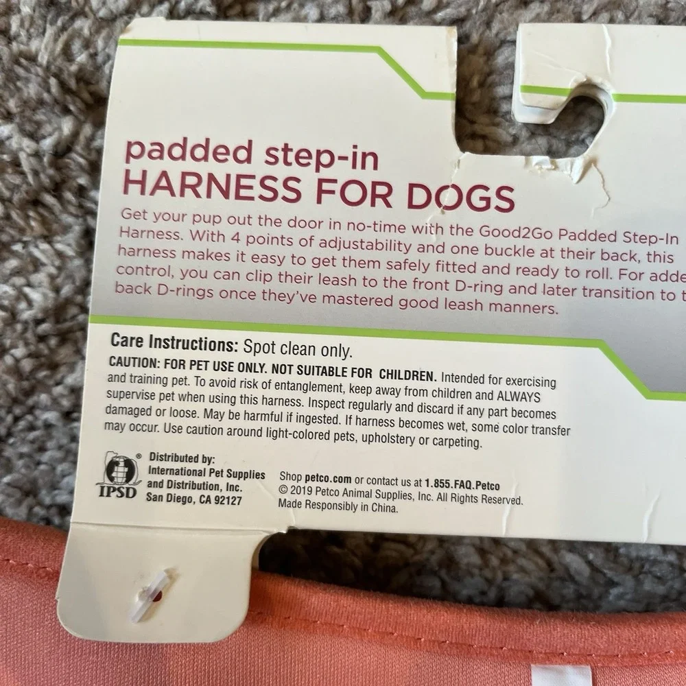 NWT Good2Go Dog X Large Harness Padded Step-In